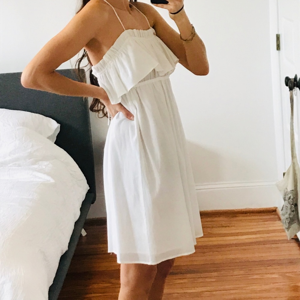 Banana Republic white cotton dress